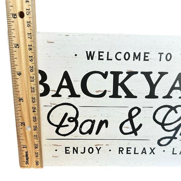 Backyard NWOT Bar Box Decor Bar & Grill Fun Box Sign Table Decor - Picture 4 of 5